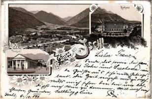 1896 Bad Ischl, Trinkhalle, Kurhaus. H. Metz / spa, bath. Art Nouveau, floral, litho (fl)