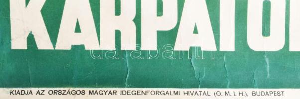 Konecsni György (1908-1970): Jöjjetek a Felvidékre és a Kárpátokba! Plakát, papír, jelzett a plakáto...