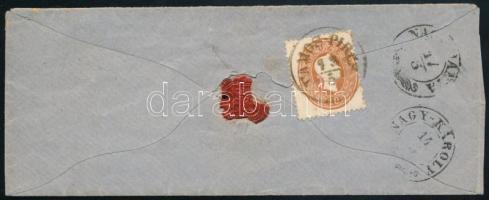 ~1862 2 x 10kr (hátoldali bontásnál eltépve) ajánlott levélen / 2 x 10kr ajánlott levélen (1 torn ap...