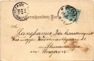 1900 Wien, Vienna, Bécs; Volkstheater mit Raimunds-Denkmal / theatre, monument. Verlag v. Karl Stück...