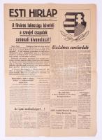 1956 Az Esti Hírlap, a Budapesti Nemzeti Bizottságok Lapjának forradalmi száma, címlapon "A főváros lakossága követeli a szovjet csapatok azonnali kivonulását!", hajtott, szakadással