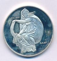 Kiss Kovács Gyula (1922-1984) DN "Michelangelo" kétoldalas Ag emlékérem (16,21g/0.925/32mm) T:PP foltos