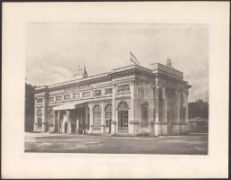 1885 Budapesti, Országos Általános Kiállítás, M. Kir. Pénzügyminisztérium pavilonja, nyomat, 26×33 cm