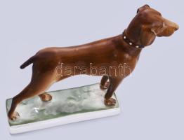 Zsolnay vizsla. Jelzett, hibátlan, 20x16 cm