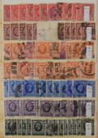 Nagy-Britannia "uralkodó fejes" rendező, Edward és György forgalmi bélyegek 6 lapos közepe...