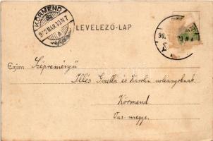 1902 Budapest VII. Izabella utca és Magyar színház. Divald Károly 211. (ázott / wet damage)