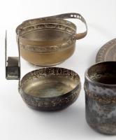 Ezüstözött alpakka asztali szett, d: 25 cm