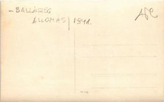 1941 Ballószög, Ballószeg; vasútállomás. photo (vágott / cut)