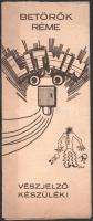 cca 1928 Litwin vészjelző és tűzjelző készülékek, gyártja: Martin és Sigray r.-t. elektromos mérőműszerek gyára, kihajtható reklámprospektus, kihajtva: 21x34 cm