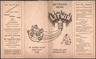 cca 1928 Litwin vészjelző és tűzjelző készülékek, gyártja: Martin és Sigray r.-t. elektromos mérőműs...