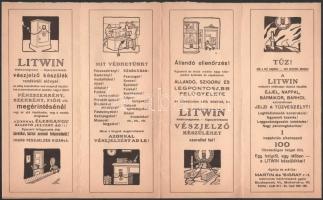 cca 1928 Litwin vészjelző és tűzjelző készülékek, gyártja: Martin és Sigray r.-t. elektromos mérőműs...