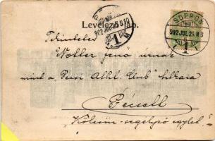 1902 Sopron, Bencés templom (épült 1526), gyógyszertár. Kummert L. kiadása (r)