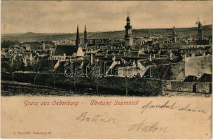 1902 Sopron, látkép. L. Kummert 96. (EK)