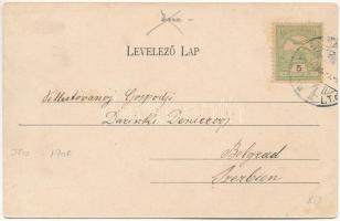 Budapest I. Budai részlet az Erzsébet hídfőnél, Tabán, Rácfürdő, bor és sörcsarnok. Divald Károly 67...