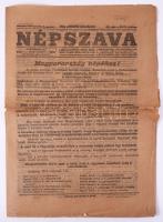 1919 Bp., A Népszava XLVII. évfolyamának 183. száma, címlapon a béketárgyalások megkezdéséről szóló cikkel