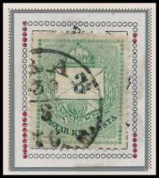1874 3kr gyöngyjavítással (ex Orbán, Sebestyén aranyérmes kiállítási anyagból) / with retouche