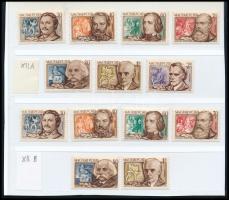 1953 Zeneszerzők sor minden létező értéke XII A és XII B vízjellel