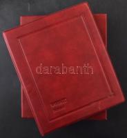 Prinz bordó gyűrűs borító benne 12 db 4 férőhelyes levélberakó lap + 8 db 7 soros A/4 berakólap
