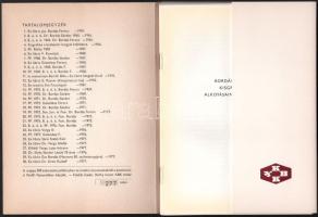 1978 Bordás Ferenc harminc fametszet. Bp., 1978, Kisgrafika Barátok Köre, 16 p.+30 t. Kiadói papírma...