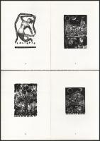 1978 Bordás Ferenc harminc fametszet. Bp., 1978, Kisgrafika Barátok Köre, 16 p.+30 t. Kiadói papírma...