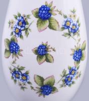 Hollóházi Szeder mintás háromrészes szett, jelzett, hibátlan, m: 24 cm alatt