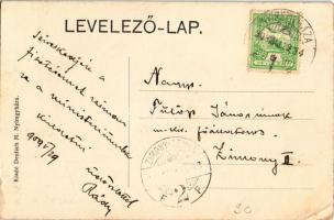 1909 Nyíregyháza, Pénzügyi palota, Vármegyeház tér, Városháza. Deutsch M. kiadása. Szecessziós, címe...