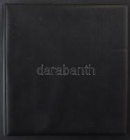 Lindner fekete gyűrűs borító 13 db különféle osztású 2 oldalas műanyag berakólappal