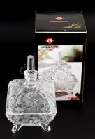 Gerimport kristály bonbonier, dobozában, m: 18 cm