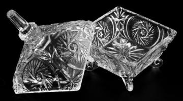 Gerimport kristály bonbonier, dobozában, m: 18 cm