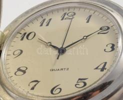 Heritage kézi felhúzós zsebóra, leírással, jó állapotban + egy modern kvarc zsebóra