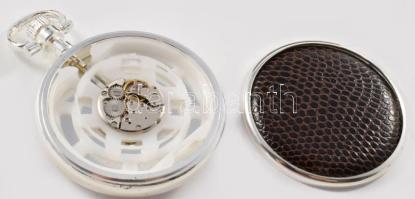 Heritage kézi felhúzós zsebóra, leírással, jó állapotban + egy modern kvarc zsebóra