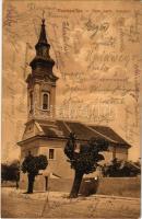 1914 Kevepallós, Plosica, Plocica, Ploschitz; Római katolikus templom. Tiszta jövedelem az orgona javára / Roman Catholic church + "Katonai Ellenőrző Bizottság" (EK)