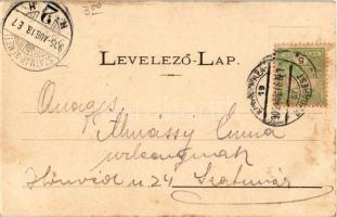 1905 Királyháza, Korolevo, Královo nad Tisou; vasútállomás, gőzmozdony. Görög József kiadása / railw...