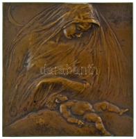 Ausztria DN "Adagio" bronz, egyoldalas, vert plakett. Szign.:Stefan Schwartz (80x79mm) T:AU,XF / Austria ND "Adagio" bronze, one-sided, struck plaque. Sign.:Stefan Schwartz (80x79mm) C:AU,XF