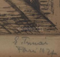 Olvashatatlan jelzéssel: Párizs, Fontaine Moli?re (Moliere-kút), 1924. Rézkarc, papír. Számozott (7/...