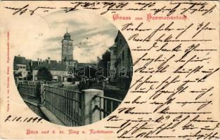 1899 Nagyszeben, Hermannstadt, Sibiu; Blick auf d. kl. Ring u. Raththurm / Várostorony. A. von Palocsay / tower (EB)