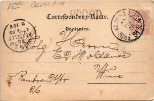 1899 Bosanski Brod, Spomenik / Monument, Gasthaus zum Monument. Ottokar Rechnitzer / military heroes...