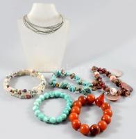 Zacskónyi vegyes bizsu, minerál darabokkal