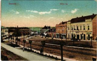 Daruvár, Daruvar, Daruwar; Glavni trg, J. Pollak / fő utca, üzletek / main street, shops (fl)