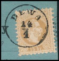 1871 15kr postautalványon "DEWA" - "SZEGED". Magas katalógus érték, ritkán látha...