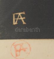 Fery Antal (1908-1994): Michelangelo. Fametszet, papír, jelzett, apró foltokkal, üvegezett fakeretbe...