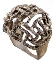 Ezüst (Ag) gyűrűbross és nyaklánc, közte jelzett, nettó 16,3g