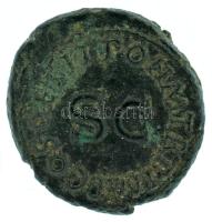 Római Birodalom 041-50 / Claudius / Róma / Quadrans bronz (3,27g) T:XF / Roman Empire 41-50 / Claudius / Rome / Quadrans bronze "TI CLAVDIVS CAESAR AVG / PON M TR P IMP COS DES IT" (3,27g) C:XF RIC I 84