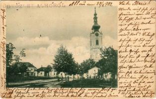 1902 Alhó, Markt Allhau; látkép, templom / general view, church (EB)
