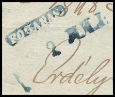 1848 Ex offo levél kék negatív "FOGARAS" bélyegzéssel Kolozsvárra. Ritkán látható ilyen mi...