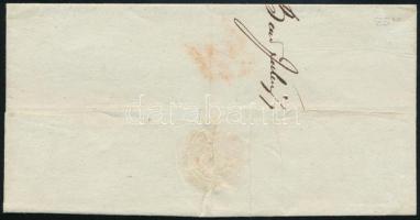 1848 Ex offo levél kék negatív "FOGARAS" bélyegzéssel Kolozsvárra. Ritkán látható ilyen mi...