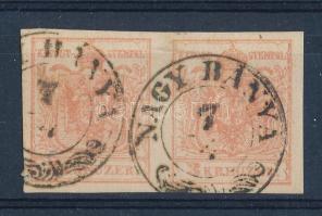1850 3kr pair MP III "NAGYBÁNYA", 1850 3kr pár MP III "NAGYBÁNYA"