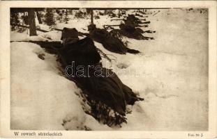 W. rowach strzeleckich. Fot. St. J. Serya Rafajlowa / lövészárokban / military trench (EK)