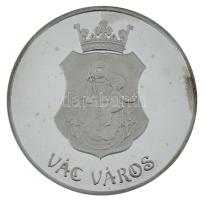 2006. "79. Bélyegnap - 160 éves a vasút - Nemzetközi Bélyegkiállítás HUNFILA Vác 2006. június 23-25. / Vác Város" peremén jelzett Ag emlékérem dísztokban (33,41g/0.925/42,5mm) T:AU (eredetileg PP) folt