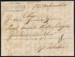 1841 Portós levél teljes tartalommal "R:SZOMBATH" - DEBREZIN" / Unpaid cover with full content